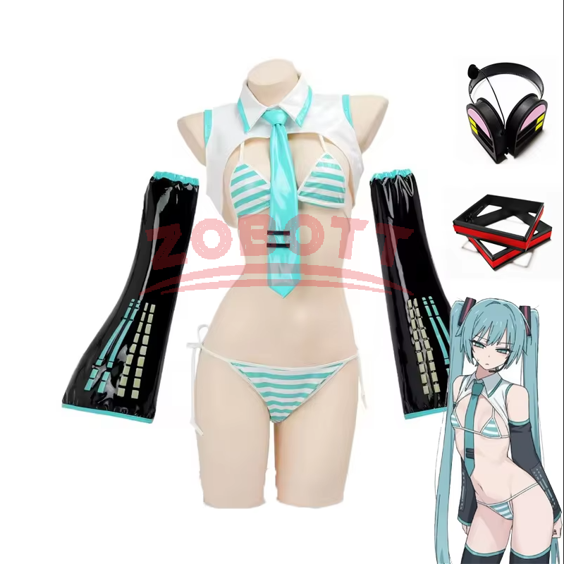 Anime Cosplay Bikini - Anime Game Miku Cosplay Miku Formule