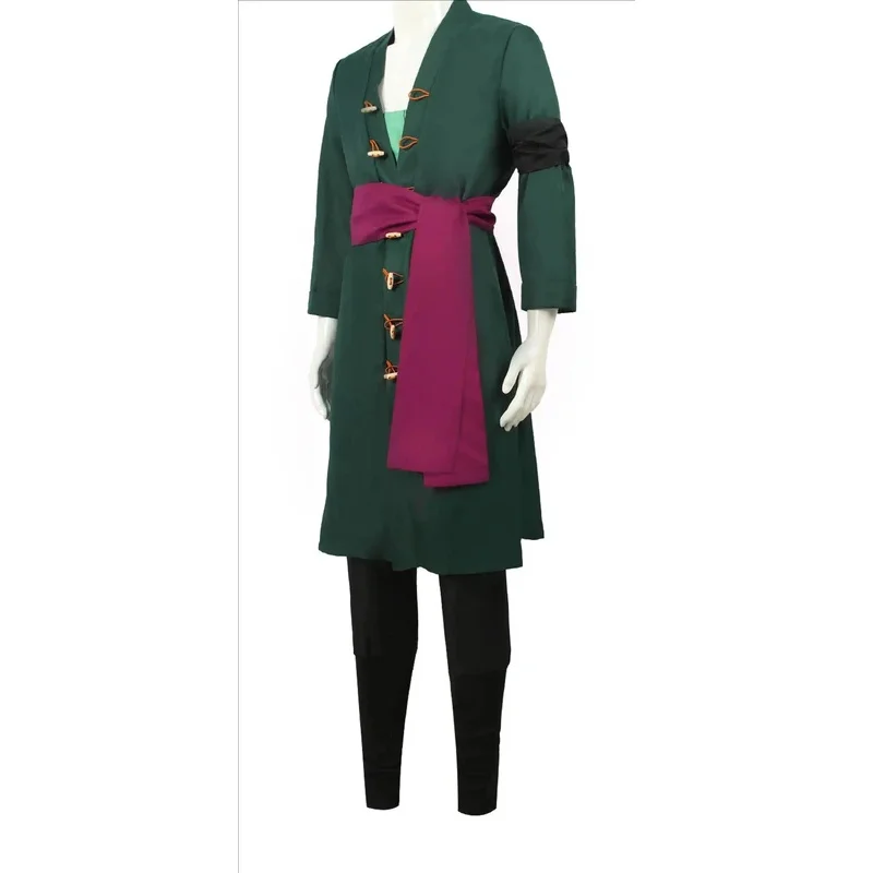Anime Marin Cosplay - Anime Roronoa Cosplay Kostuum Uniform Groene