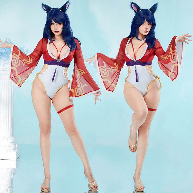 Anime Cosplay Bikini - League of Legends Ahri badpak cosplay