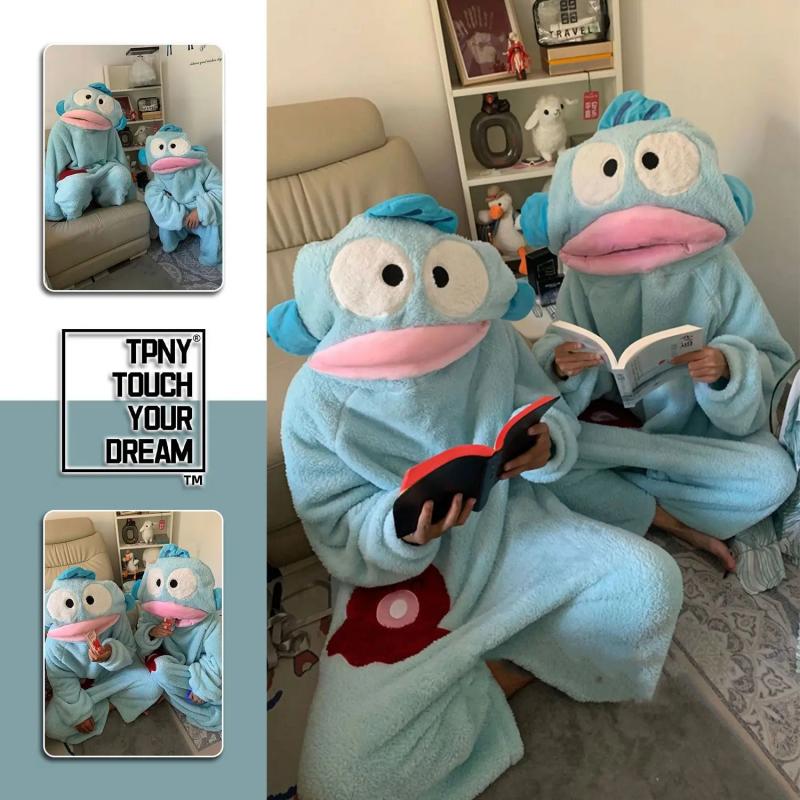 Anime Cosplay Thick - Hangyodon Schattige Vis Onesie Pyjama Dikke