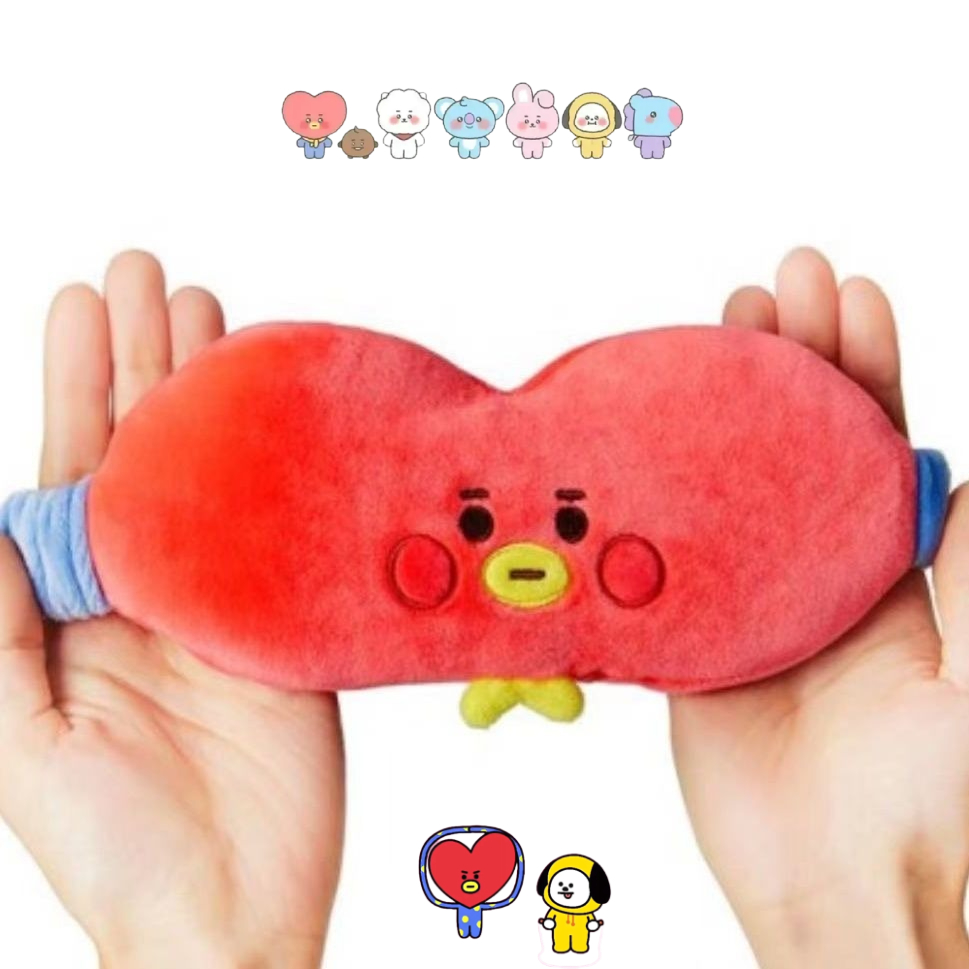 Anime Cosplay Eyes - BT21 cartoon schattig pluche oogmasker Kawaii