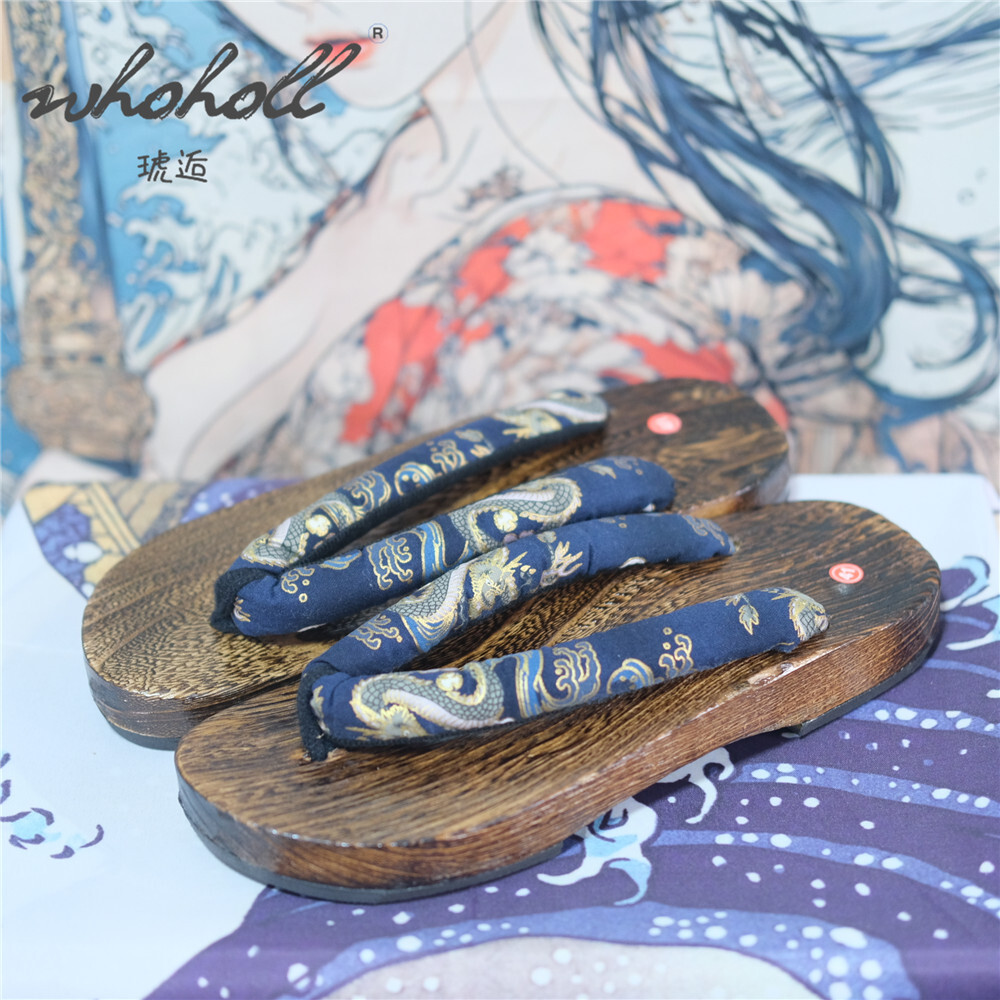 Anime Cosplay Thick - Man Houten Klompen Slippers Dames Japanse