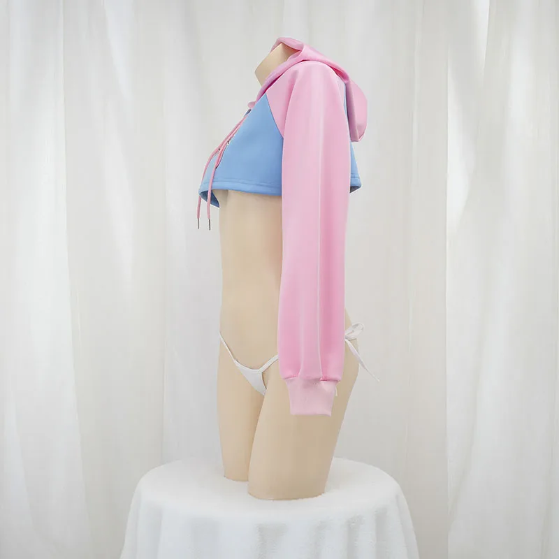 Leuke crop-top hoodie met lang - Anime Cosplay Bikini recensie en prijs