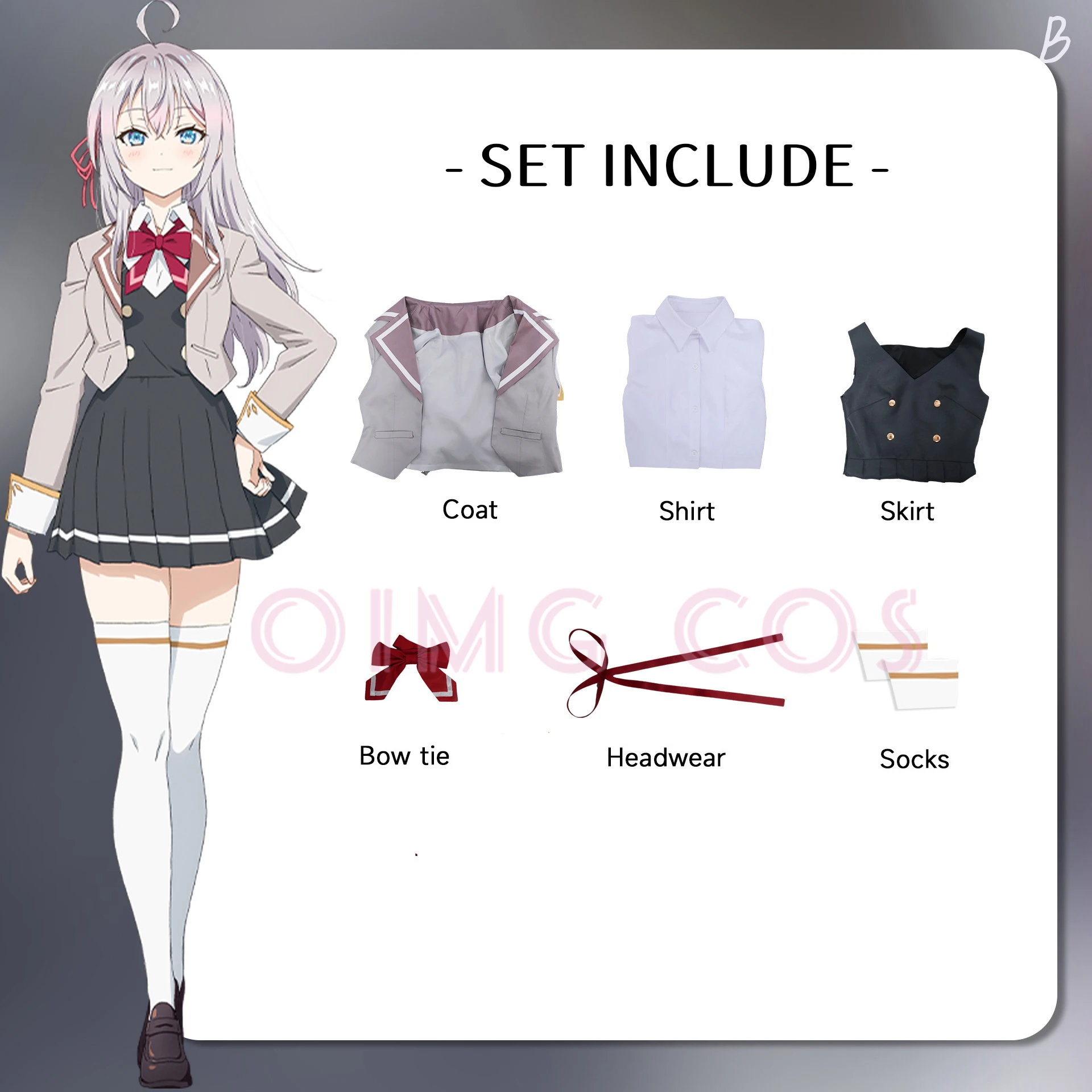 Alya Cosplaykostuum Alya Verbe - Anime Cosplay Alya recensie en prijs