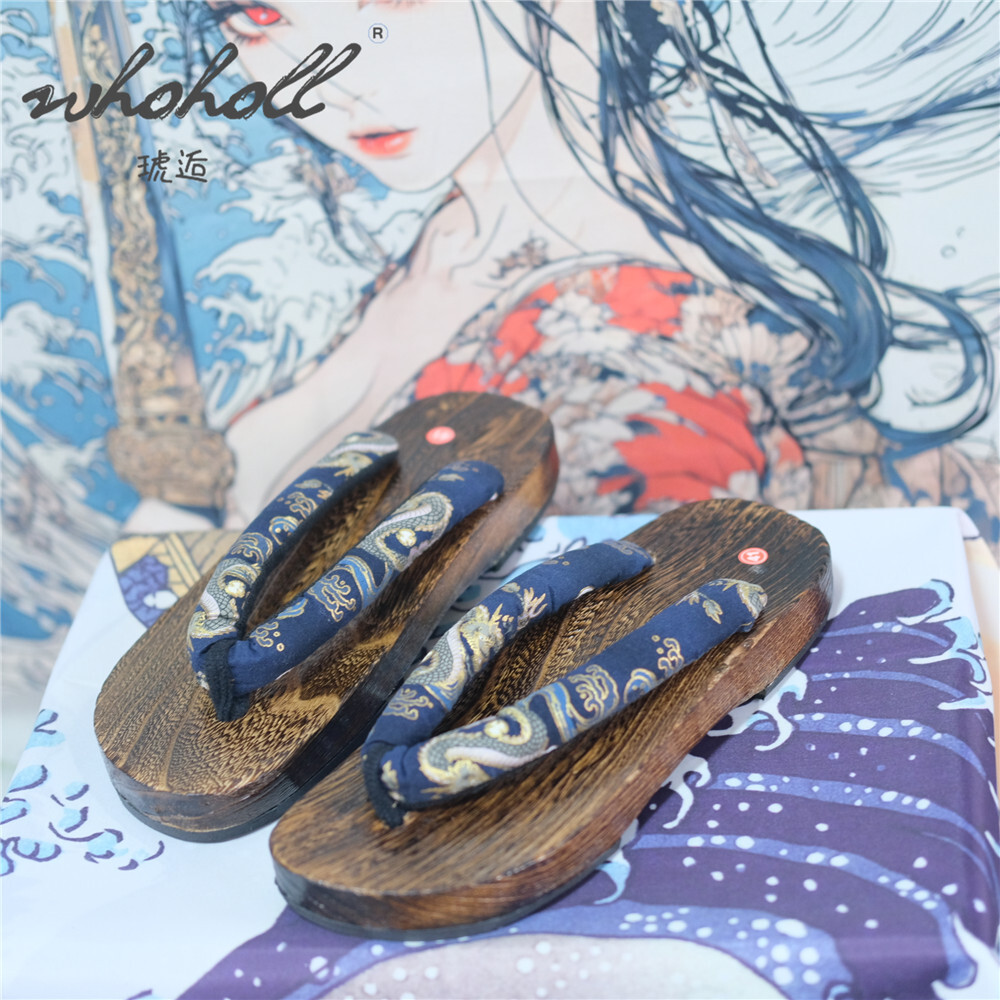 Man Houten Klompen Slippers Da - Anime Cosplay Thick recensie en prijs